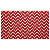 Ikat Chevron Pattern - Deep Red en White Stof (Fat Quarter)