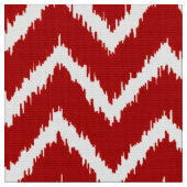 Ikat Chevron Pattern - Deep Red en White Stof (Close Up)