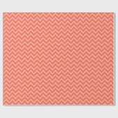Ikat Chevron Pattern in Coral oranje en perzik Cadeaupapier (Vlak)