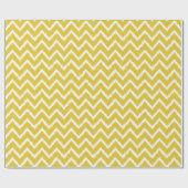 Ikat Chevron Pattern - Mosterdgeel en wit Cadeaupapier (Vlak)