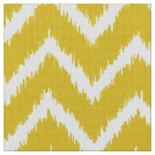 Ikat Chevron Pattern - Mosterdgeel en wit Stof (Close Up)