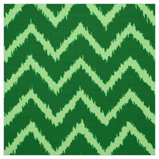 Ikat Chevron Pattern - Pine and light green Stof (Swatch)