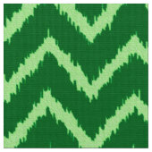 Ikat Chevron Pattern - Pine and light green Stof (Close Up)