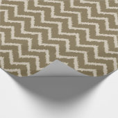 Ikat Chevron Pattern - Taupe tan en beige Cadeaupapier (Hoek)