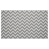 Ikat Chevron Pattern - Zilver grijs / grijs & wit Stof (Fat Quarter)