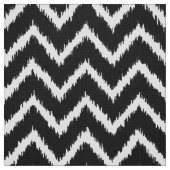Ikat Chevron Pattern - Zwart-wit Stof (Swatch)