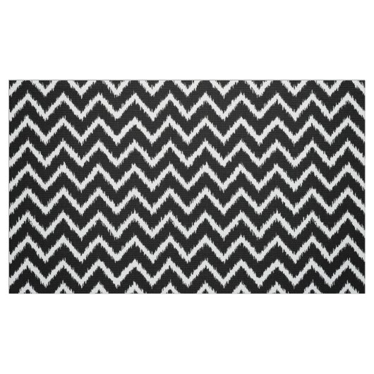 Ikat Chevron Pattern - Zwart-wit Stof (Fat Quarter)