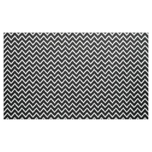 Ikat Chevron Pattern - Zwart-wit Stof (Yard (91,4 cm))