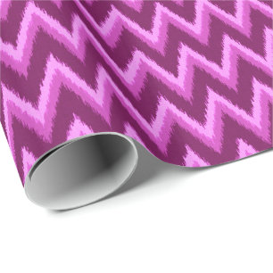 Ikat Chevron Stripes - Amethyst Paars en Violet Cadeaupapier