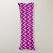 Ikat Chevron Stripes - Amethyst Paars en Violet Lichaamskussen (Voorkant Verticaal)