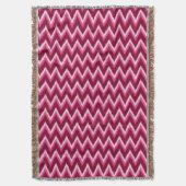 Ikat Chevron Stripes - Burqundy, Roos en roze Deken (Voorkant Verticaal)