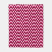 Ikat Chevron Stripes - Burqundy, Roos en roze Fleece Deken (Voorkant)
