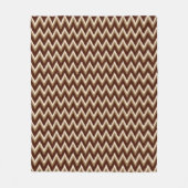Ikat Chevron Stripes - Chocolate Brown & Beige Fleece Deken (Voorkant)