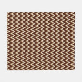 Ikat Chevron Stripes - Chocolate Brown & Beige Fleece Deken (Voorkant (Horizontaal))