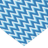 Ikat Chevron Stripes - Cobalt, Sky Blue en White Korte Tafelloper (Hoek)