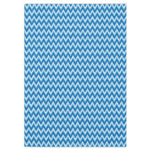 Ikat Chevron Stripes - Cobalt, Sky Blue en White Tafelkleed (Voorkant)