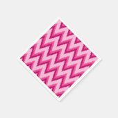 Ikat Chevron Stripes - Fuchsia and Bleek roze Servet (Hoek)