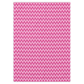 Ikat Chevron Stripes - Fuchsia and Bleek roze Tafelkleed (Voorkant)
