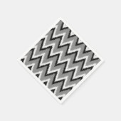 Ikat Chevron Stripes - grijs / grijs, zwart & wit Servetten (Hoek)