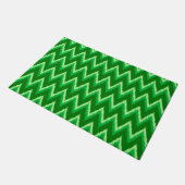Ikat Chevron Stripes, Pine and Lime Green Deurmat (Schuin)