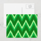 Ikat Chevron Stripes - Pine en Lime Green Briefkaart (Voorkant / Achterkant)