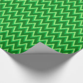 Ikat Chevron Stripes - Pine en Lime Green Cadeaupapier (Hoek)