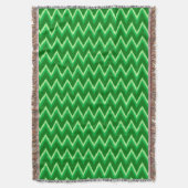 Ikat Chevron Stripes - Pine en Lime Green Deken (Voorkant Verticaal)