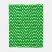 Ikat Chevron Stripes - Pine en Lime Green Fleece Deken (Voorkant)