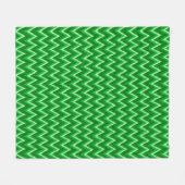 Ikat Chevron Stripes - Pine en Lime Green Fleece Deken (Voorkant (Horizontaal))