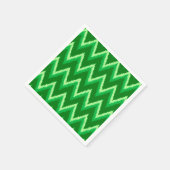 Ikat Chevron Stripes - Pine en Lime Green Servetten (Hoek)