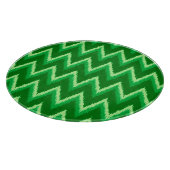 Ikat Chevron Stripes - Pine en Lime Green Snijplank (Hoek)