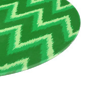 Ikat Chevron Stripes - Pine en Lime Green Snijplank (Hoek)