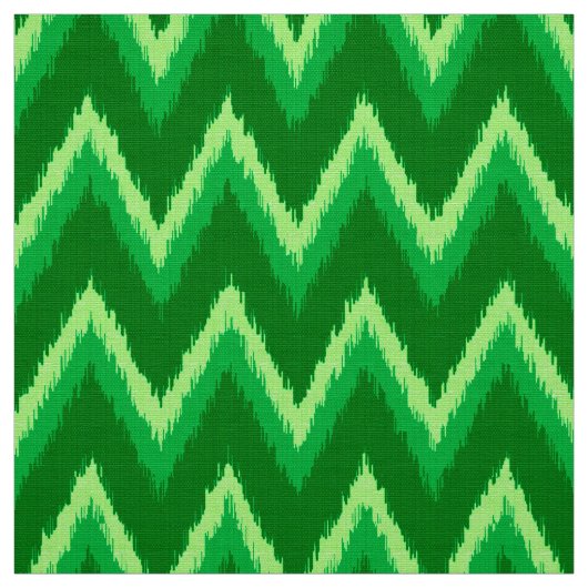 Ikat Chevron Stripes - Pine en Lime Green Stof (Swatch)