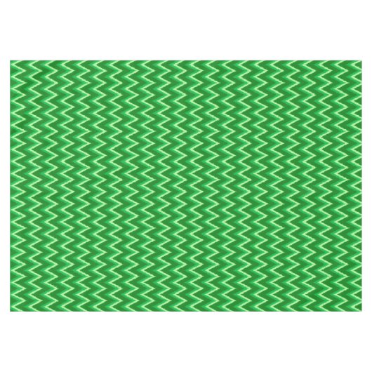 Ikat Chevron Stripes - Pine en Lime Green Tafelkleed (Voorkant (Horizontaal))