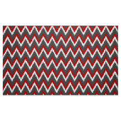 Ikat Chevron Stripes - Rood, wit en grijs / Grijs Stof (Fat Quarter)