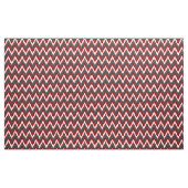 Ikat Chevron Stripes - Rood, wit en grijs / Grijs Stof (Yard (91,4 cm))