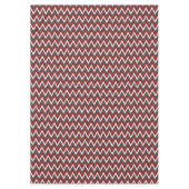 Ikat Chevron Stripes - Rood, wit en grijs / Grijs Tafelkleed (Voorkant)