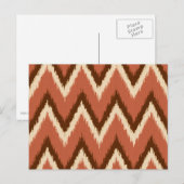 Ikat Chevron Stripes - Rust, bruin en beige Briefkaart (Voorkant / Achterkant)