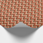 Ikat Chevron Stripes - Rust, bruin en beige Cadeaupapier (Hoek)
