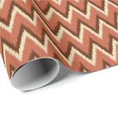 Ikat Chevron Stripes - Rust, bruin en beige Cadeaupapier (Rol Hoek)