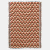 Ikat Chevron Stripes - Rust, bruin en beige Deken (Voorkant Verticaal)