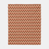 Ikat Chevron Stripes - Rust, bruin en beige Fleece Deken (Voorkant)