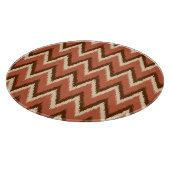 Ikat Chevron Stripes - Rust, bruin en beige Snijplank (Hoek)