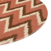 Ikat Chevron Stripes - Rust, bruin en beige Snijplank (Hoek)