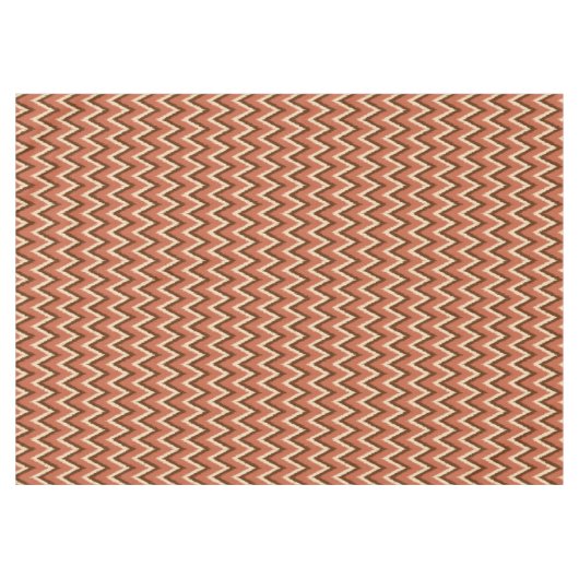 Ikat Chevron Stripes - Rust, bruin en beige Tafelkleed (Voorkant (Horizontaal))