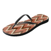 Ikat Chevron Stripes - Rust, bruin en beige Teenslippers (Schuin)