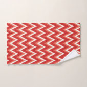 Ikat Chevron Stripes - Rust Oranje en wit Bad Handdoek (Handdoek)