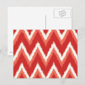 Ikat Chevron Stripes - Rust Oranje en wit Briefkaart (Voorkant / Achterkant)
