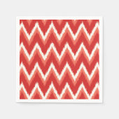 Ikat Chevron Stripes - Rust Oranje en wit Servet (Voorkant)