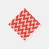 Ikat Chevron Stripes - Rust Oranje en wit Servet (Hoek)